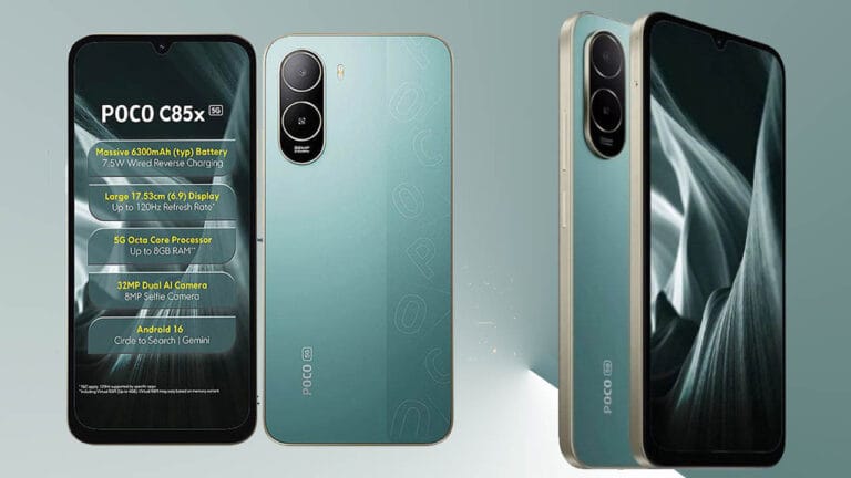 6300mAh बैटरी वाले POCO C85x 5G स्मार्टफोन की पहली सेल हुई शुरू, सिर्फ ₹10999 में हो जाएगा आपका 6 The first sale of POCO C85x 5G has begun