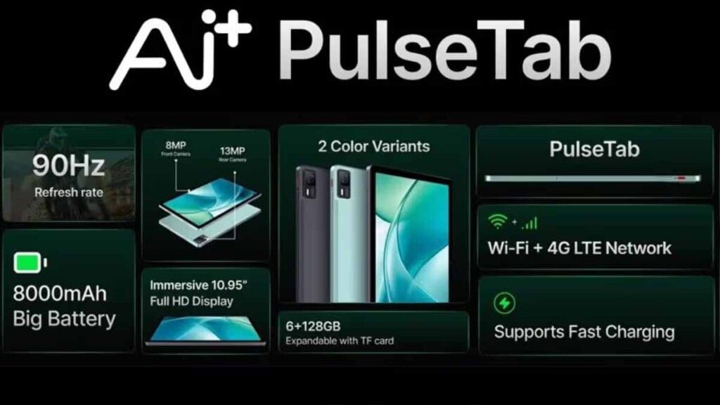 10.95 इंच डिस्प्ले और 8000mAh बैटरी के साथ लॉन्च हुआ Ai+ Pulse Tab, कीमत मात्र ₹9999 से शुरू 2 Ai+ Pulse Tab