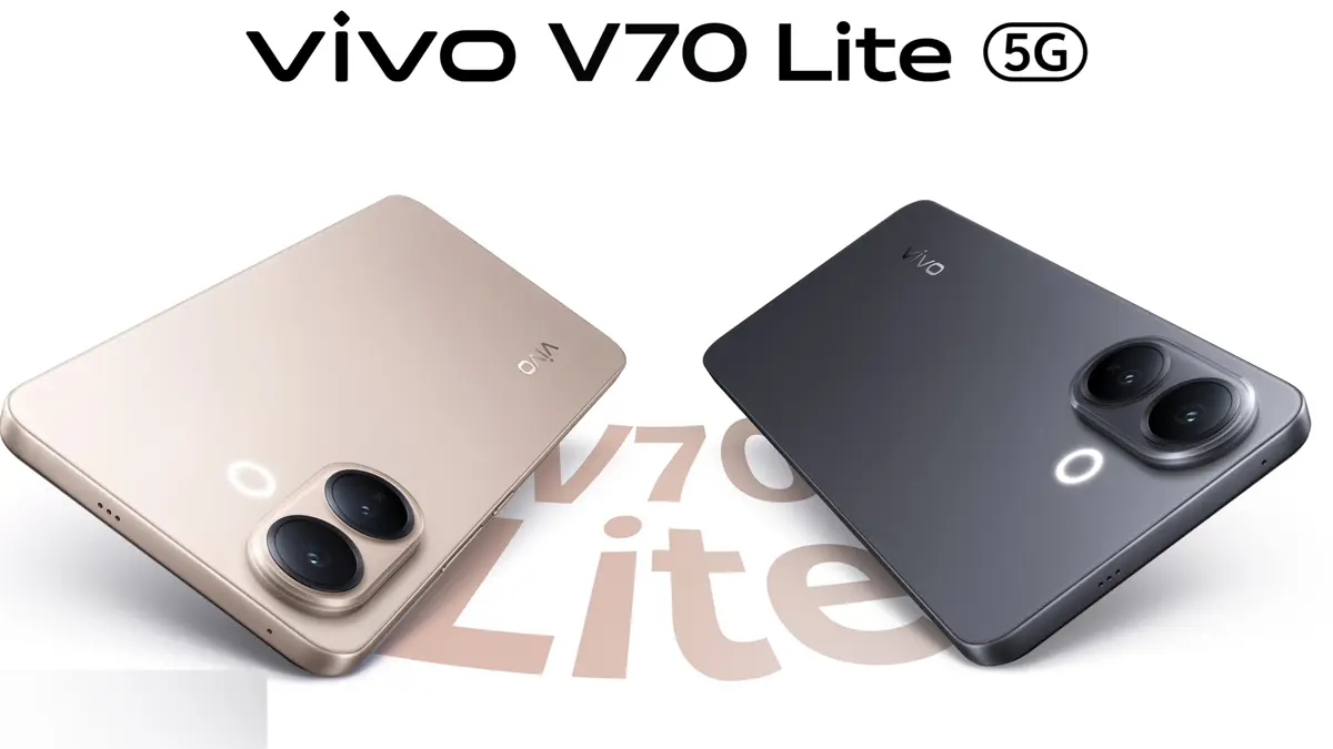 6500mAh बैटरी, 32MP Selfie कैमरे वाला नया Vivo 5G स्मार्टफोन हुआ लॉन्च, पानी में भी चलेगा काफी स्मूद Vivo V70 Lite 5G फोन 1 Vivo V70 Lite 5G