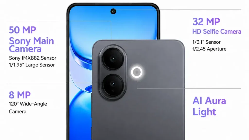 6500mAh बैटरी, 32MP Selfie कैमरे वाला नया Vivo 5G स्मार्टफोन हुआ लॉन्च, पानी में भी चलेगा काफी स्मूद Vivo V70 Lite 5G फोन 3 Vivo V70 Lite 5G