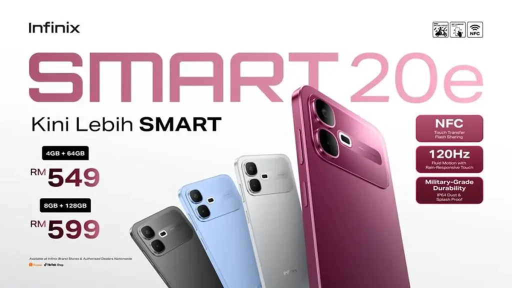 लॉन्च हुआ Infinix Smart 20e स्मार्टफोन, Unisoc T7250 चिपसेट और 5000mAh बैटरी से है लैस 2 infinix smart 20e